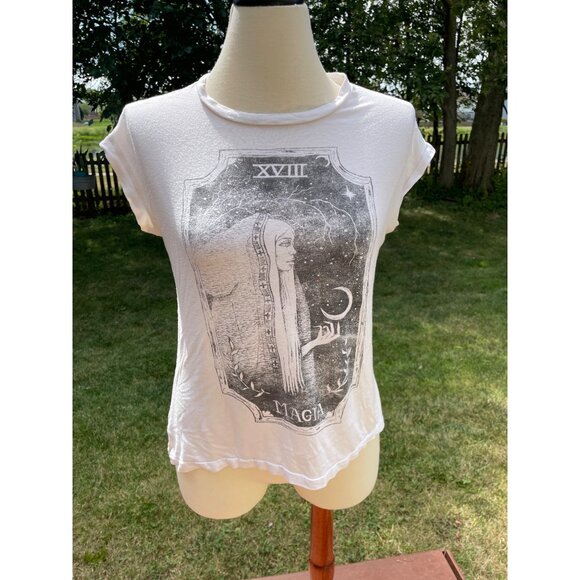 Life Clothing Co. Womens Magia Graphic Tee L White Short Sleeve - Picture 1 of 7